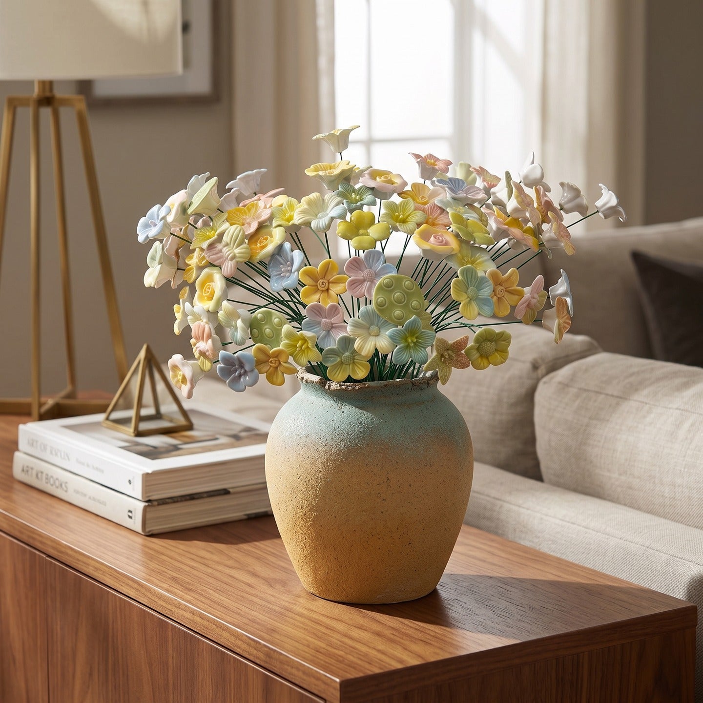 Künstlerische florale Skulptur