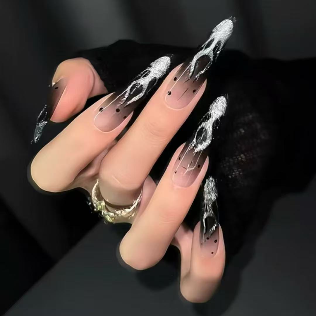 Künstlerisches Langes Stiletto-Nail Art Set Brehn