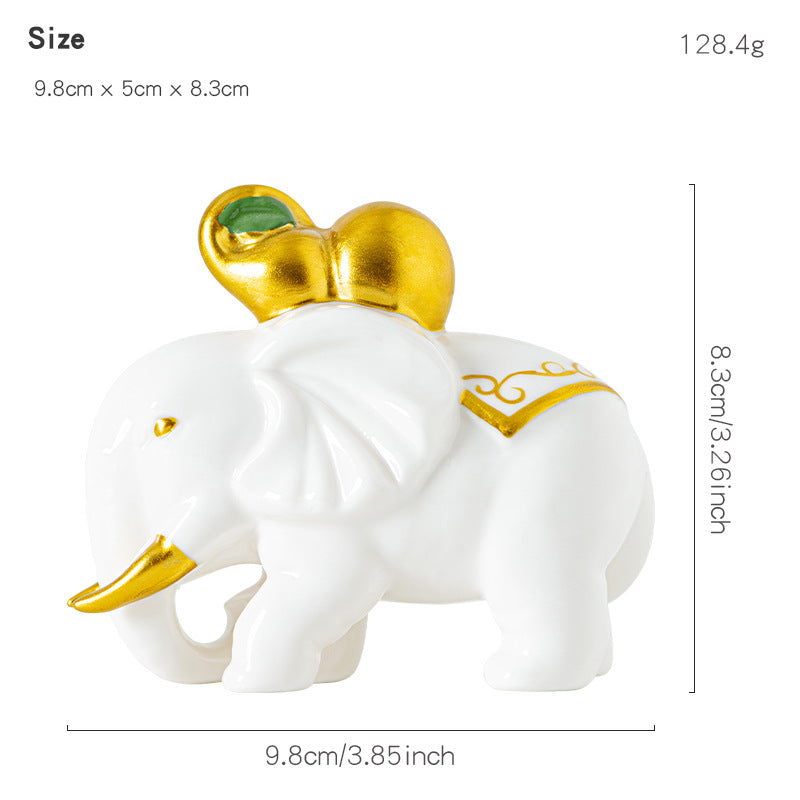 Elegante Elefantenfigur aus hochwertiger Keramik Brehn