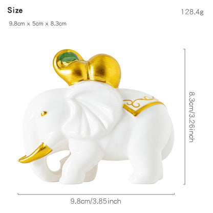 Elegante Elefantenfigur aus hochwertiger Keramik Brehn