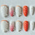 Handgefertigtes Blumen Press-On Nagelset Brehn