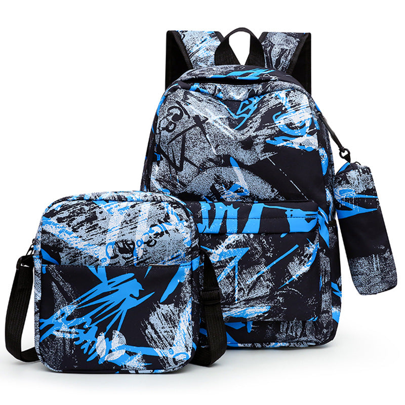 Graffiti-Druck Multifunktionaler Rucksack-Set Brehn