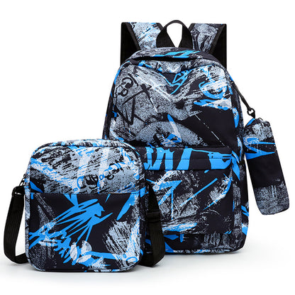 Graffiti-Druck Multifunktionaler Rucksack-Set Brehn