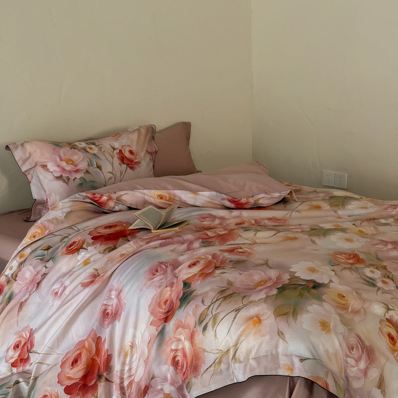 Floral Luxury Cotton Sateen Bettbezug Set