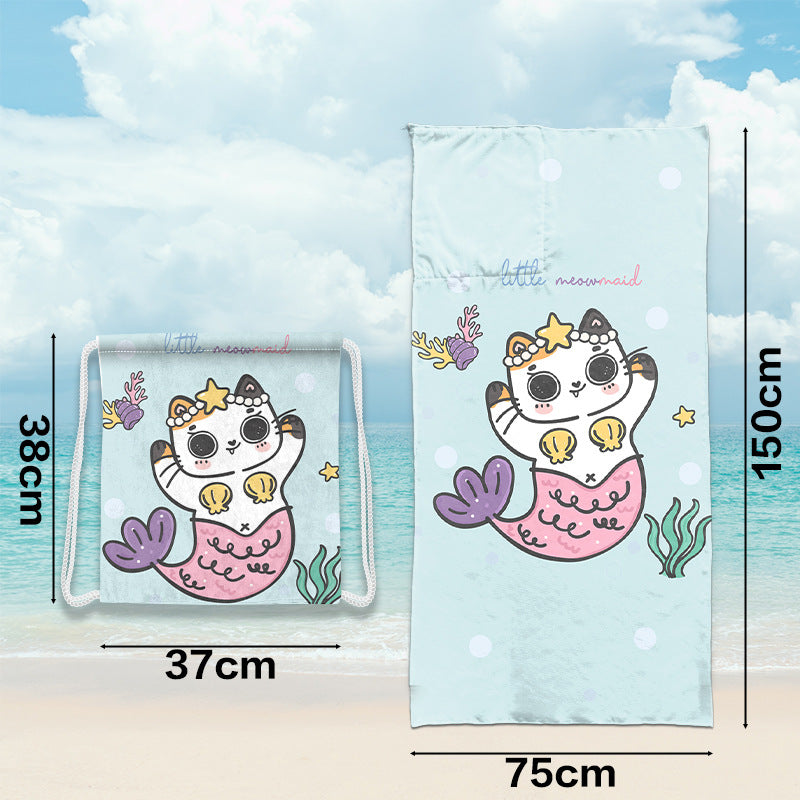 Multifunktionale Strandtasche mit integriertem Handtuch Brehn