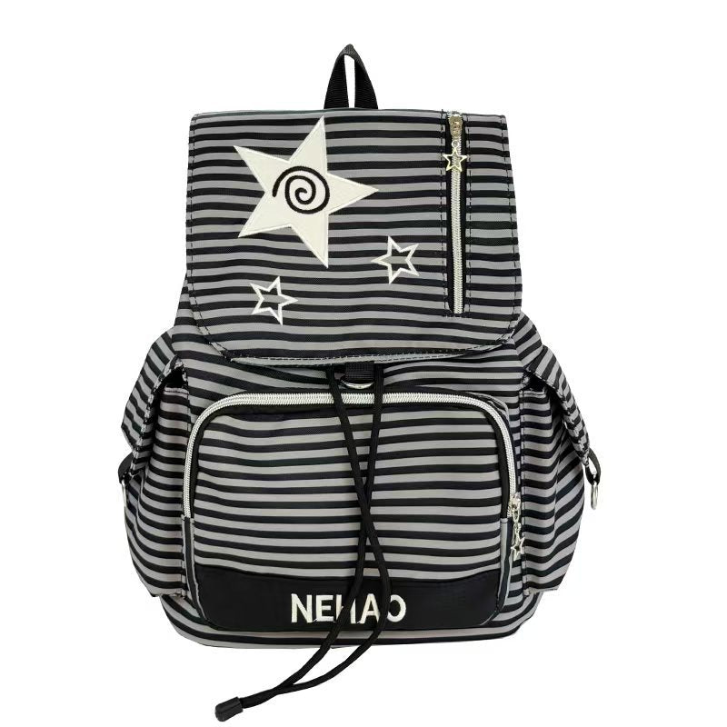Multi-Taschen Streifen Rucksack Brehn