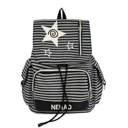Multi-Taschen Streifen Rucksack Brehn