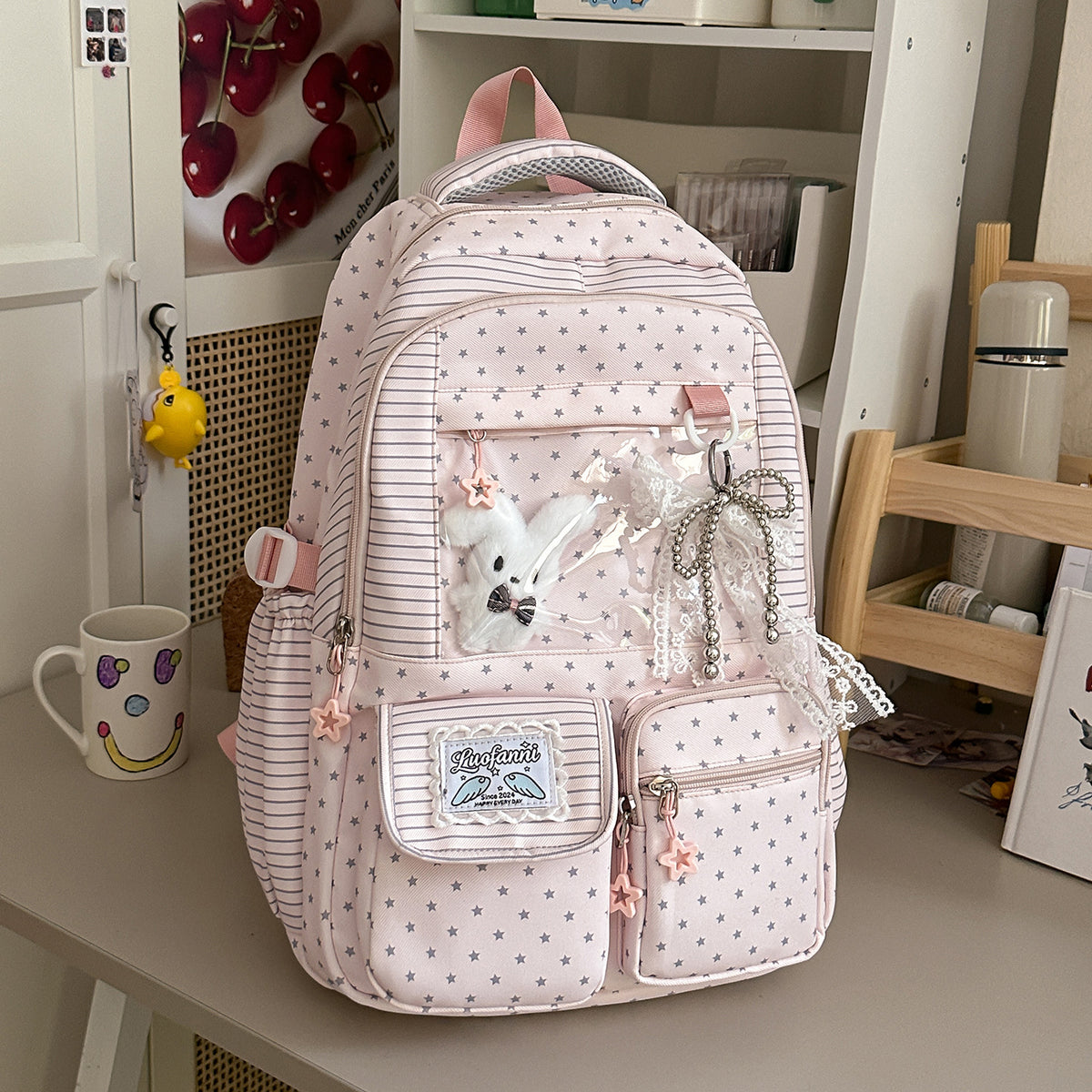 Stylische Multifunktionale Sternenprint Rucksack Brehn