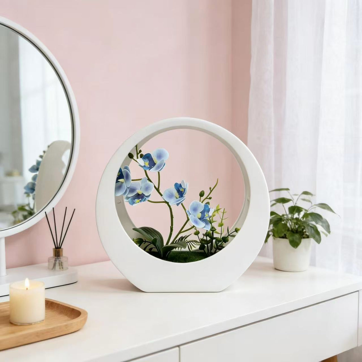 Elegante Blumenanzeige