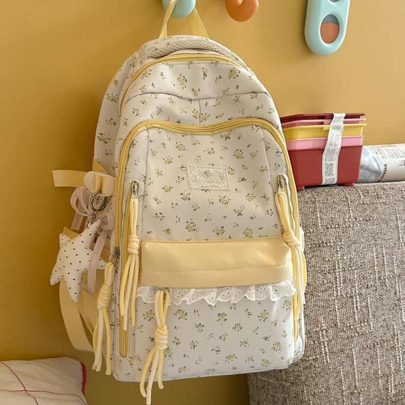 Stylische Blumenmuster-Rucksack Brehn