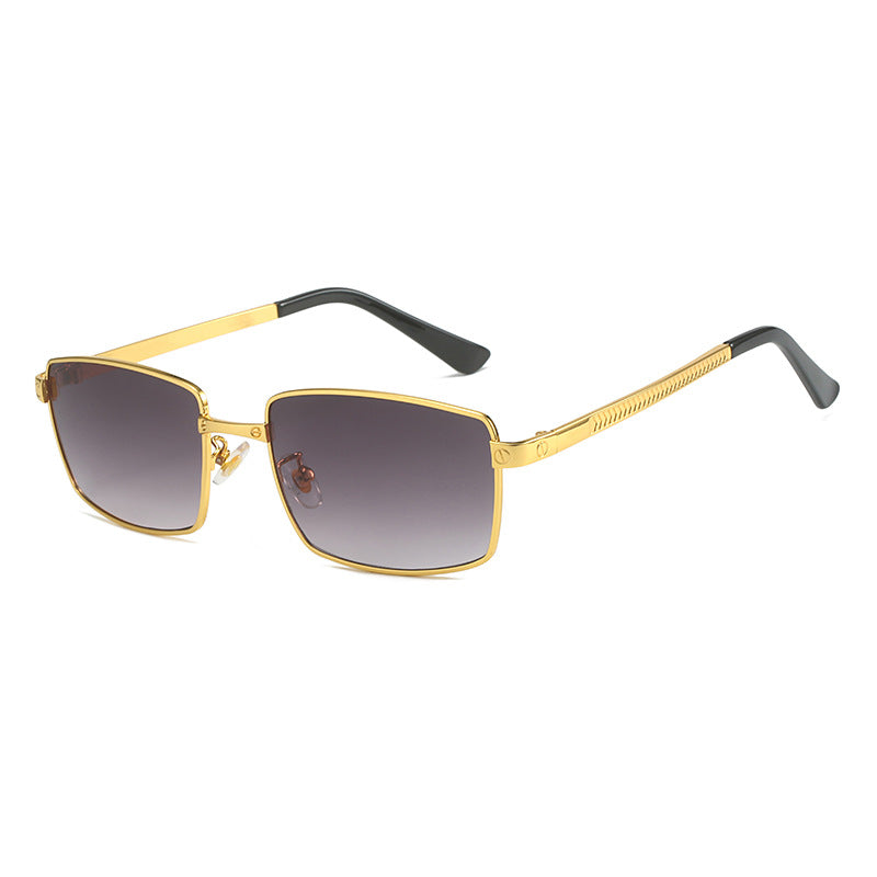 Damen modische quadratische Sonnenbrille mit elegantem Metallrahmen Brehn