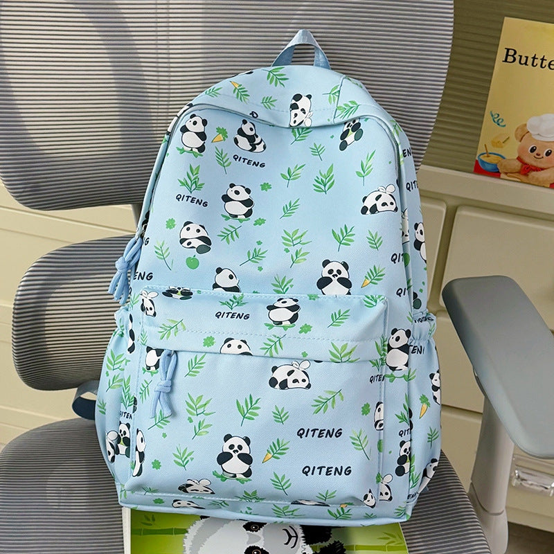 Spaßiger und verspielter Panda-Print-Rucksack