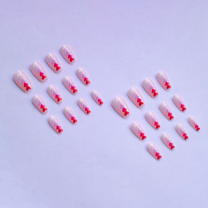 Herz-Design Press-On Nail Set Brehn