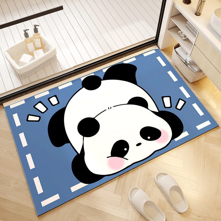 Dekorativer Panda-Print-Badezimmermatte Brehn