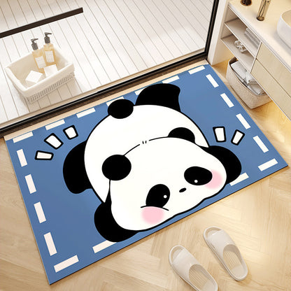 Dekorativer Panda-Print-Badezimmermatte Brehn