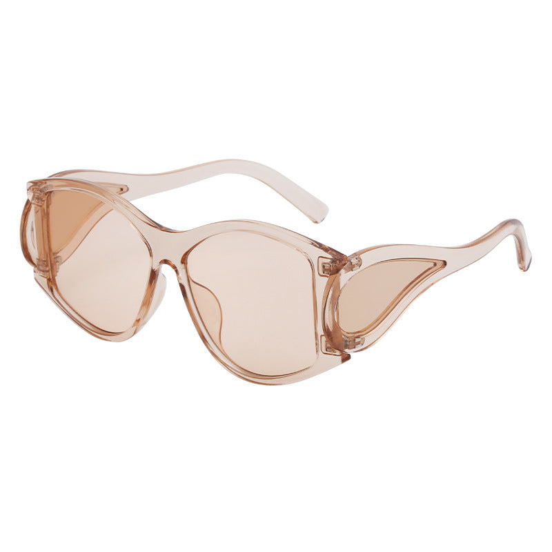 Damen moderne Cat-Eye Sonnenbrille mit einzigartigem Rahmen und UV-Schutz Brehn