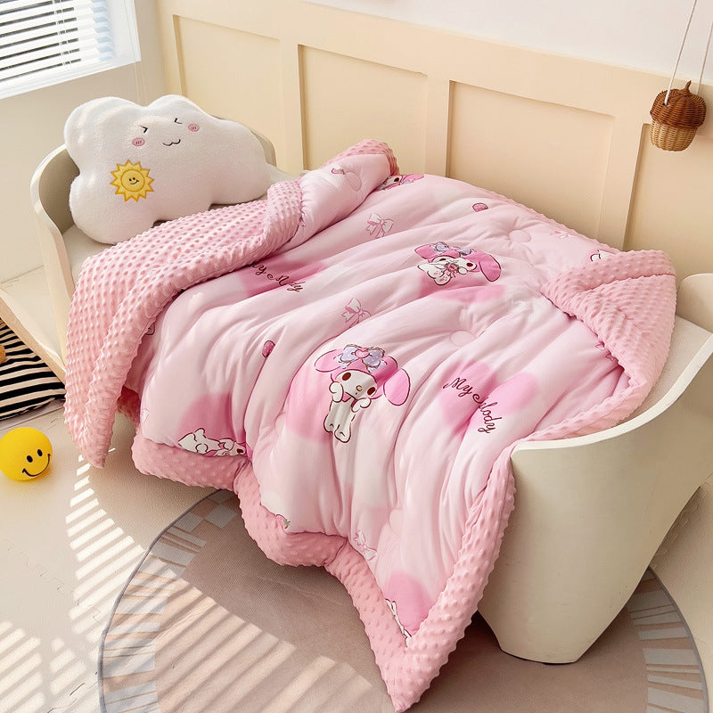 Mädchen Kuscheldecke mit vielseitigem Tiermotiv Brehn