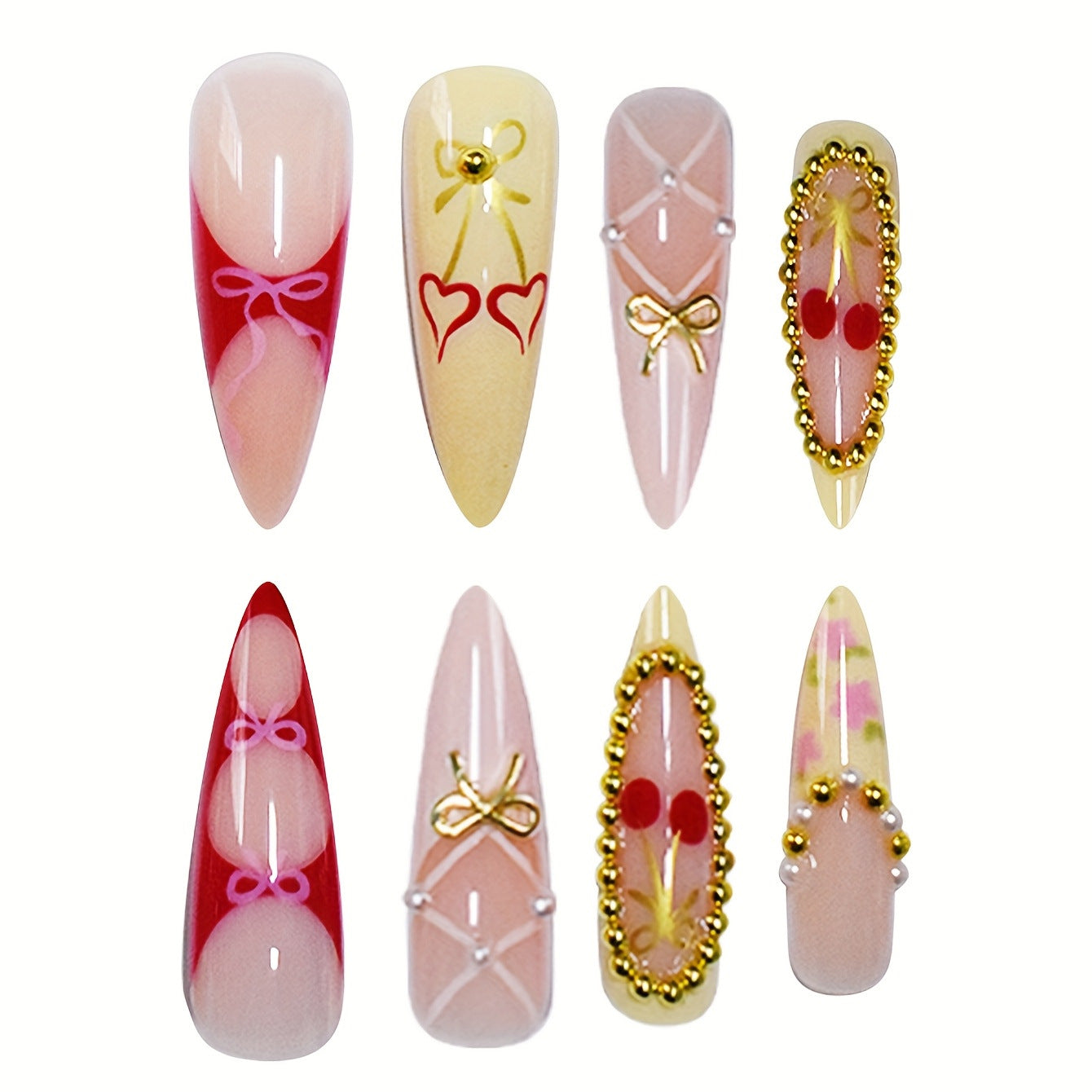 Bunte Künstlerische Press-On Nagelkunst Brehn