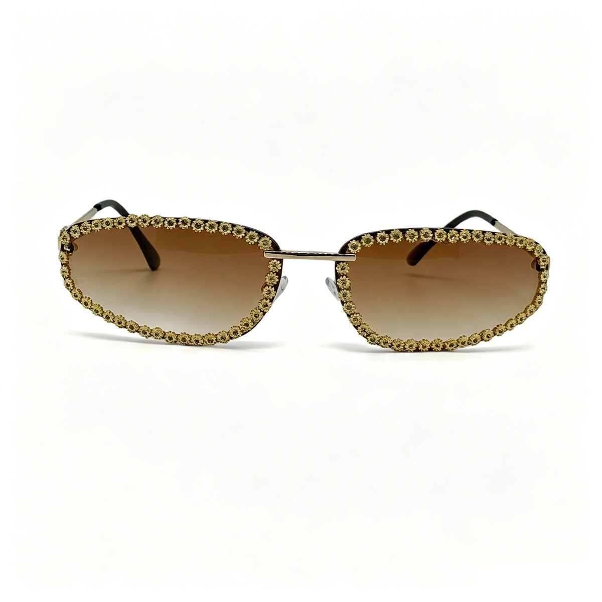 Damen modische Sonnenbrille mit funkelndem Strassbesatz Brehn
