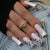 Künstlerisches Press-On-Nagelset mit stilvollem Tierdruckdesign Brehn