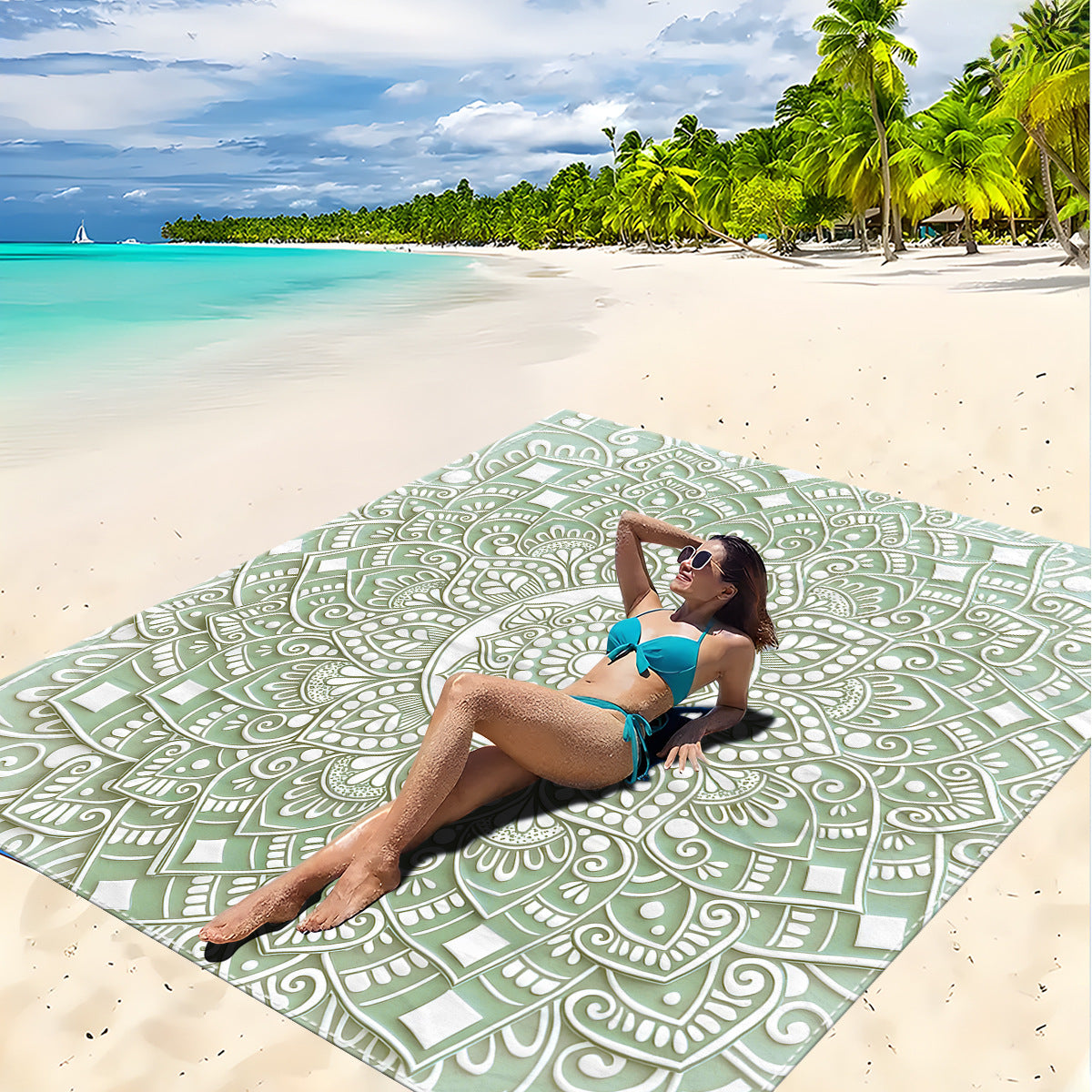 Mandala Design Strandmatte Brehn