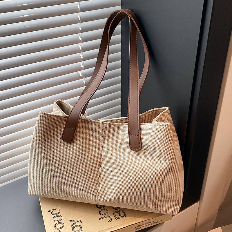 Elegante strukturierte Canvas-Handtasche