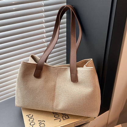 Elegante strukturierte Canvas-Handtasche
