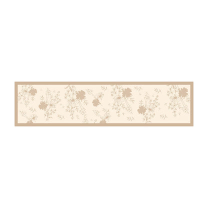 Decorative Stitched-Edge Linen-Blend Table Runner