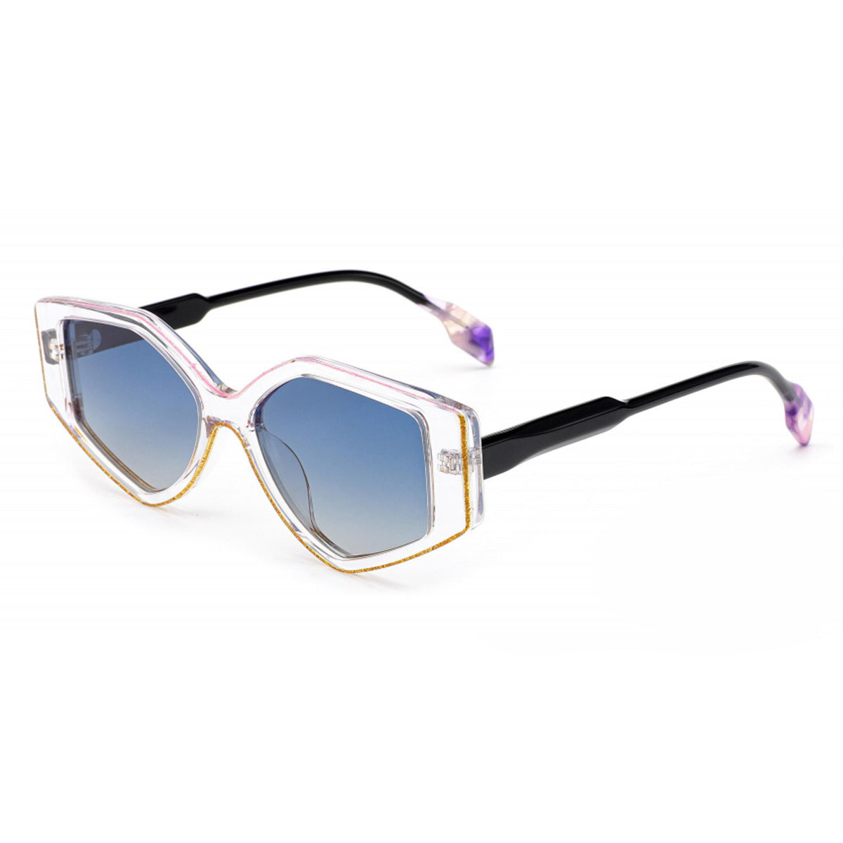 Damen modische Sonnenbrille mit einzigartigem geschnittenem Design und UV-Schutz Brehn