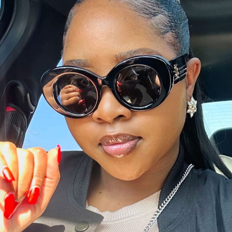 Damen extravagante Sonnenbrille mit kreativem Rahmendesign und schützendem UV-Filter Brehn