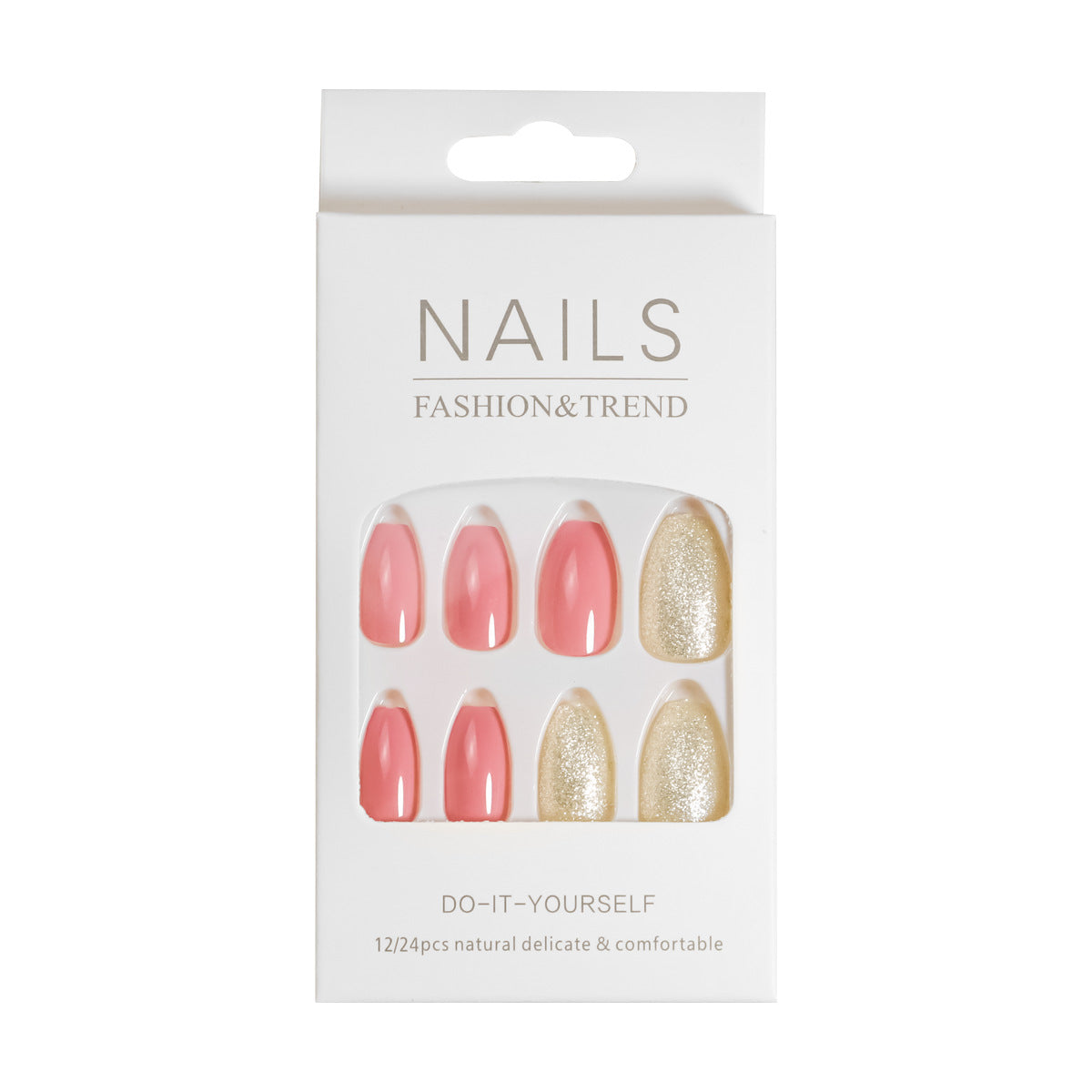Künstlerisches Grafik Press-On Nagelset Brehn