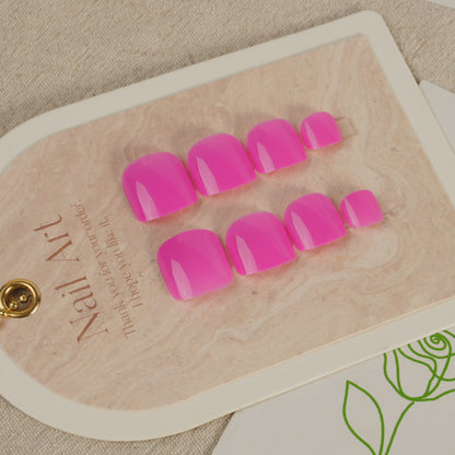 Glänzendes kurzes Press-On-Nagelset Brehn