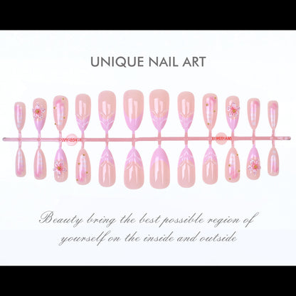 Blumen Kunst Press-On Nagel Set Brehn