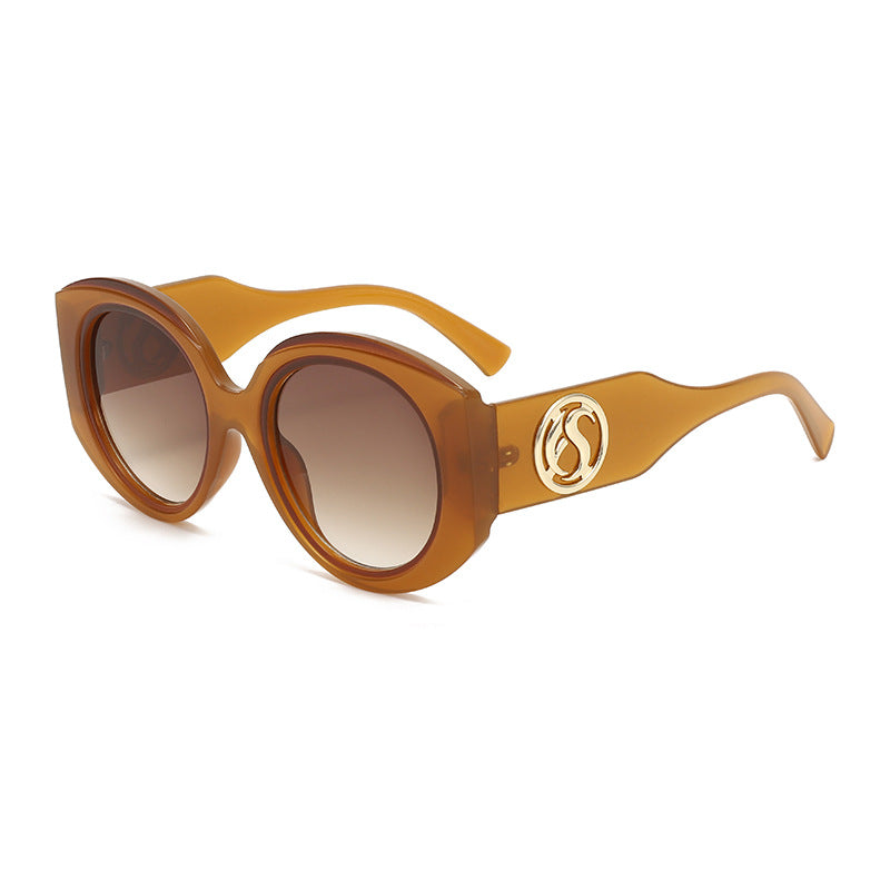 Damen moderne Sonnenbrille im auffälligen oversized Design Brehn