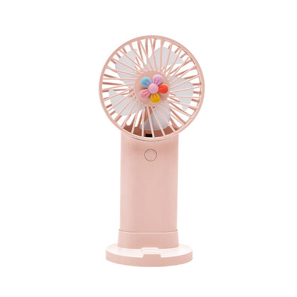 Damen Tragbarer Handventilator mit verspieltem Blumen-Design Brehn