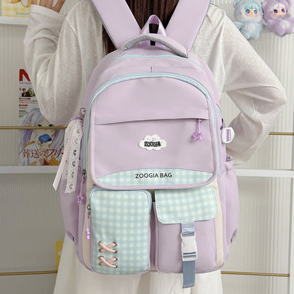 Stylische Multi-Taschen-Schulrucksack Brehn