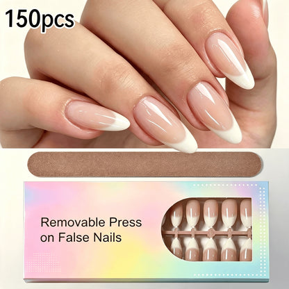 Elegante Gradient French Tip Press-On Nails Brehn