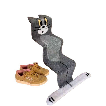 Cartoon Cat-Themen Plüsch Fußmatte Brehn