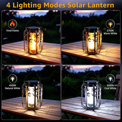 Unisex Solar Laterne mit flackerndem Feuer-Effekt Brehn