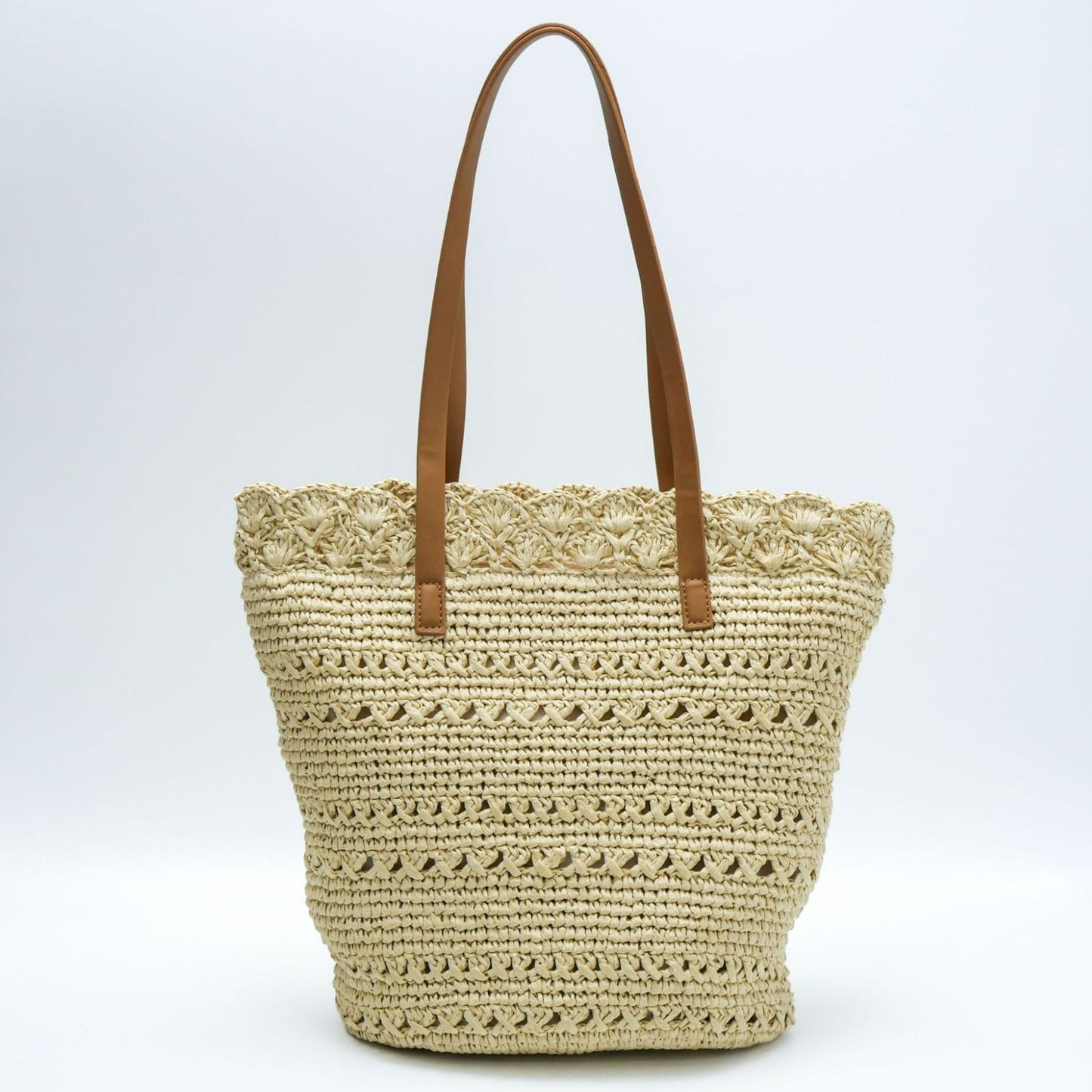 Handgewebte Tragetasche mit Floralen Details Brehn