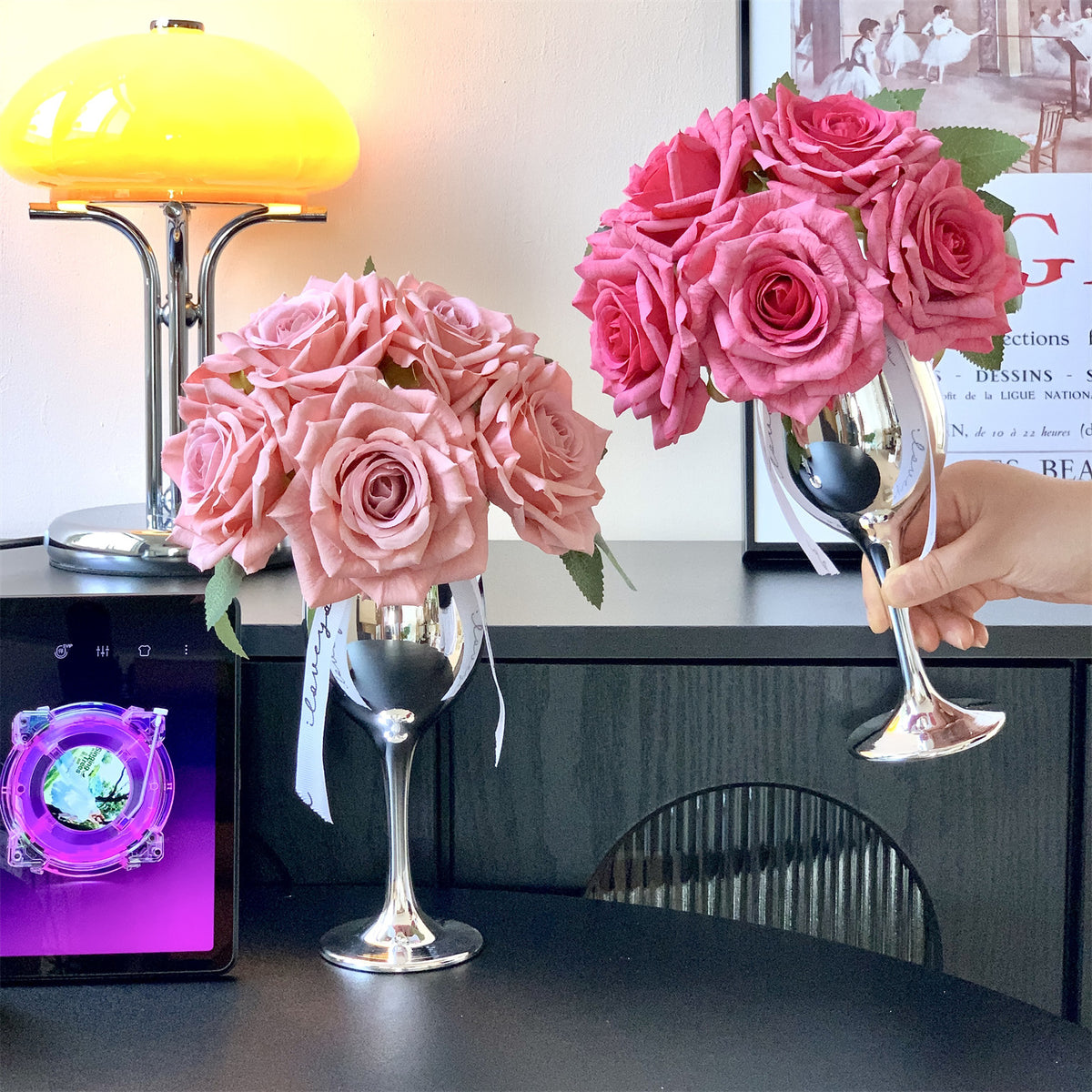 Elegantes Seidenblumenbouquet