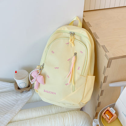 Stylische Bestickte Schleifenakzent Freizeit-Rucksack Brehn