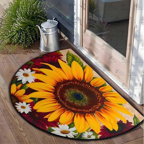 Buntglas Sonnenblume Willkommen Matte Brehn