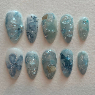 Dekoratives Themen Press-On Nagelkunst Set Brehn