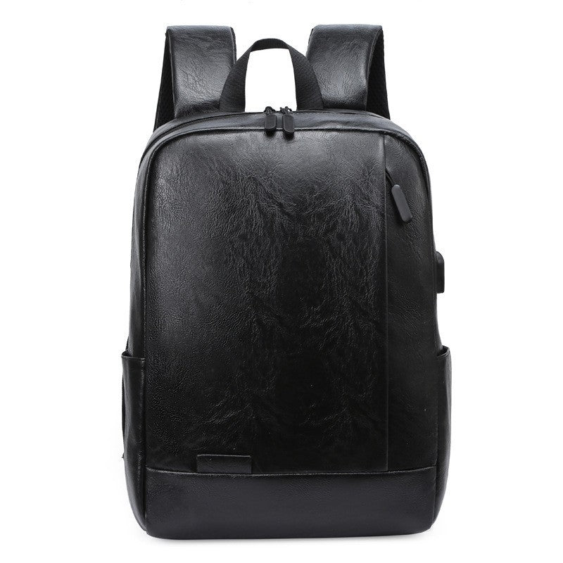 Umweltfreundlicher strukturierten Leder Laptop Rucksack Brehn