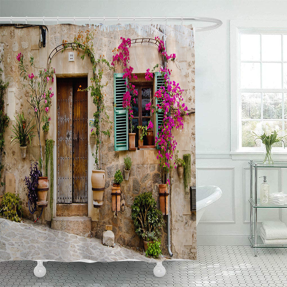 Floral Lane-inspirierte Duschvorhang Brehn