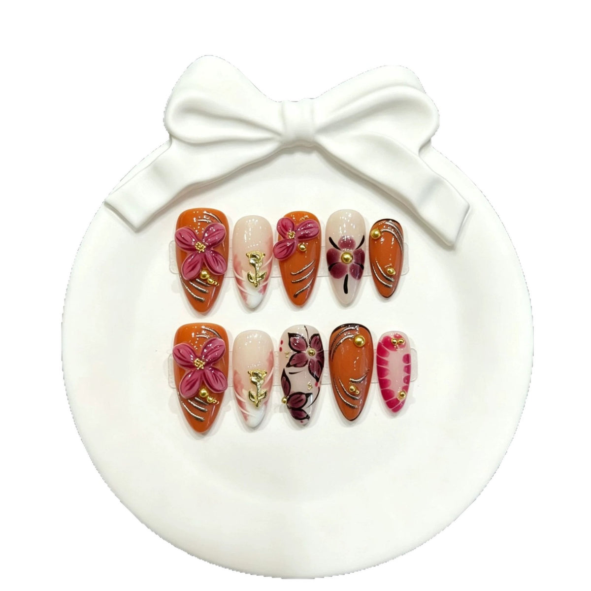 Artisan Floral Press-On Nagel Set