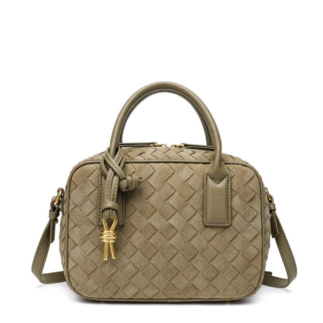 Texturierte Leder Boutique-Handtasche Brehn