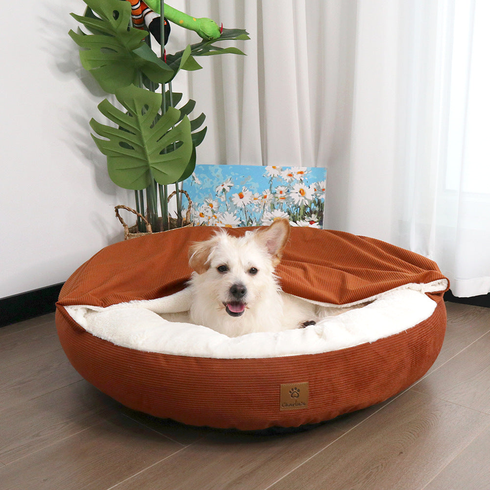 Rundes gepolstertes Hundebett