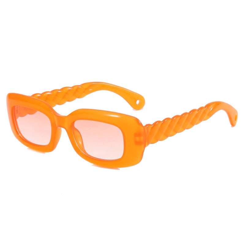 Damen modische quadratische Sonnenbrille mit einzigartigem gedrehten Bügeldesign Brehn
